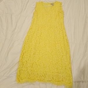 Yellow lace dress
